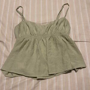 pacsun green babydoll tank